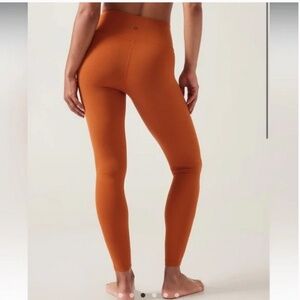 Athleta Transcend Yoga Pants in Orange High Waisted